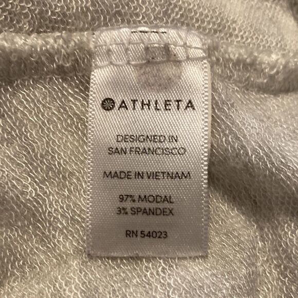 ATHLETA Shala Cold Shoulder Modal Athleisure Dress Fog Gray Heather Size Small - Picture 9 of 9